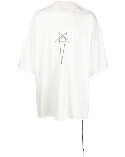 Rick Owens Camiseta Pentagram - Blanco