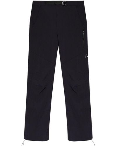 Roa Logo-engraved Tapered Trousers - Blue