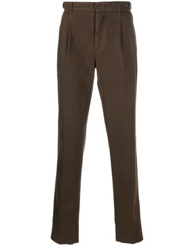 Peserico Pantalones con cintura lazada - Marrón