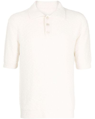 Maison Margiela ファインニット ポロシャツ - ホワイト