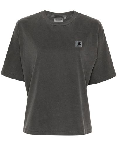 Carhartt Logo-patch Cotton T-shirt - Grey
