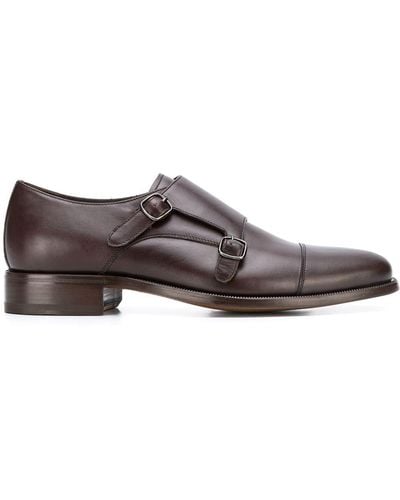 SCAROSSO Classic Monk Shoes - Brown