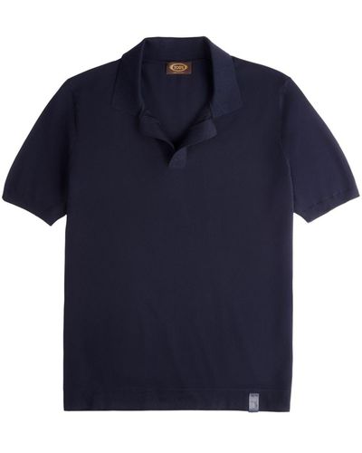 Tod's Short-sleeve Wool Polo Shirt - Blue
