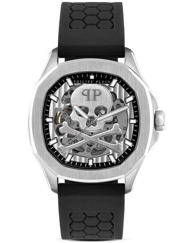 Philipp Plein Skeleton $pectre 40mm 腕時計 - ブラック