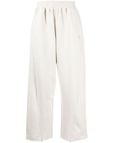 Izzue Elasticated-waist Cropped Trousers - White