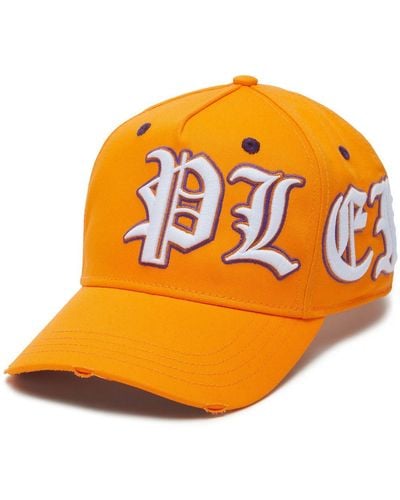 Philipp Plein Logo-embroidered Cotton Cap - Orange