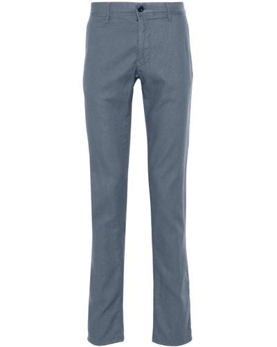 Incotex Pressed-crease Slim-fit Trousers - Blue