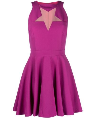 Versace Star Cut-out Minidress - Purple