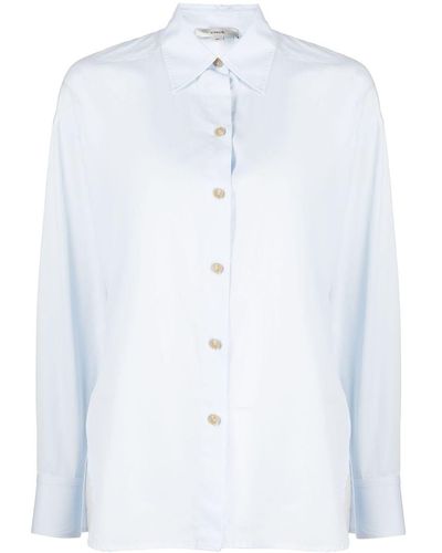 Vince Long-sleeved Cotton Shirt - Blue