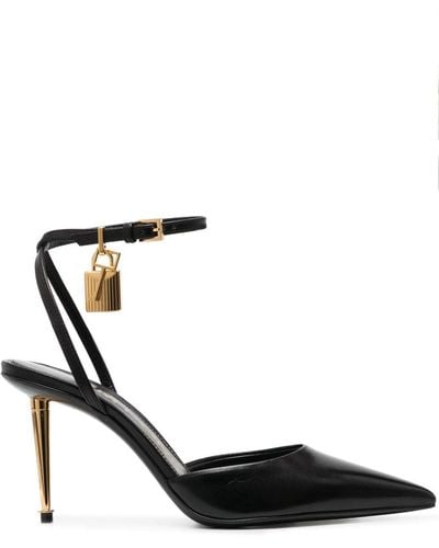 Tom Ford Leather Slingback Court Shoes - Black