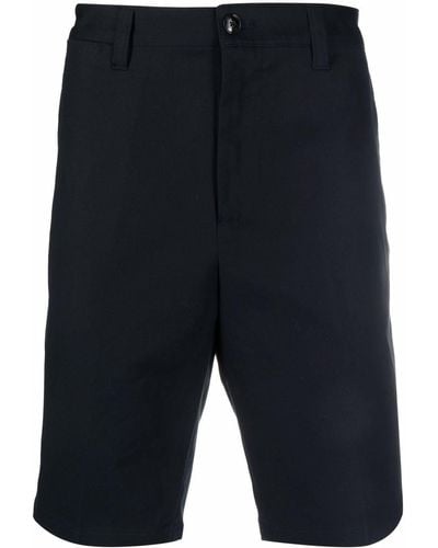 Emporio Armani Cotton Shino Shorts - Blue