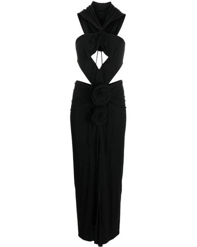 Magda Butrym Cut-out Silk Maxi Dress - Black