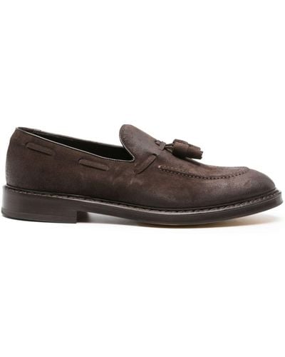 Doucal's Tassel-detail Suede Loafers - Brown
