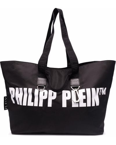 Philipp Plein Sac à main à logo imprimé - Noir