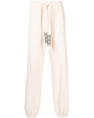 Alanui Akasha Embroidered Cotton Track Pants - White
