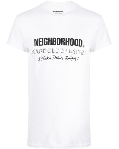 Neighborhood Katoenen T-shirt Met Logoprint - Wit