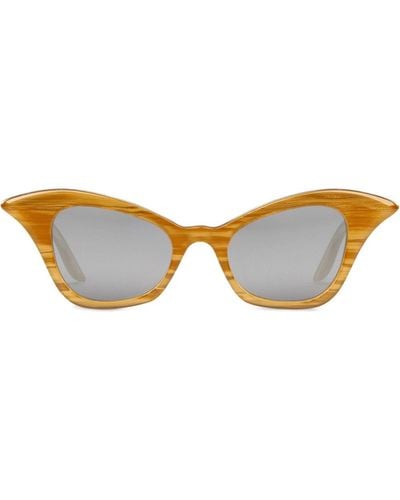 Gucci Gafas de sol con montura cat-eye - Amarillo