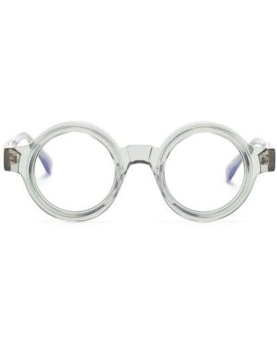Kuboraum Maske S2 Brille mit rundem Gestell - Grau