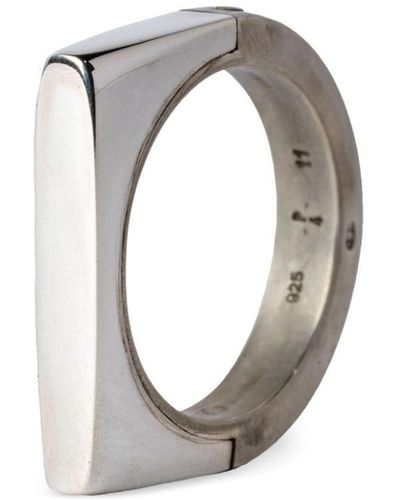 Parts Of 4 Sistema Oval Ring aus Sterlingsilber - Mettallic