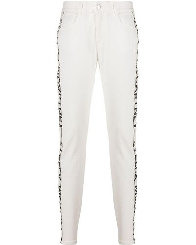 Stella McCartney Jeans skinny con logo - Bianco