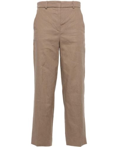 JOSEPH Trina Mid-rise Cropped Trousers - Natural