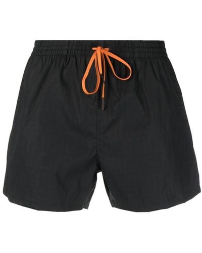 Fendi Monogram Drawstring Swim Shorts - Black