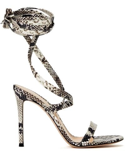 Gianvito Rossi Sandalen mit Python-Print - Mettallic