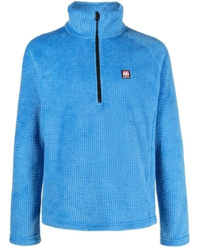 66 North Hrannar Sweater Met Halve Rits - Blauw
