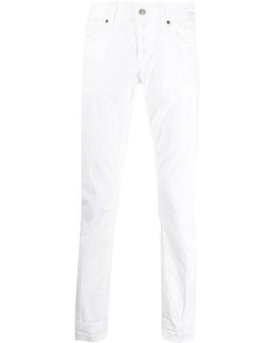 Dondup Tief sitzende Straight-Leg-Jeans - Weiß