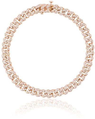 SHAY Mini Pave Link Diamond Bracelet - Pink