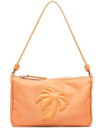 Palm Angels Bolso de hombro con apliques del logo - Naranja