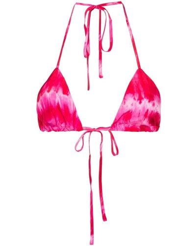 P.A.R.O.S.H. Tie-dye Silk Bralette - Pink