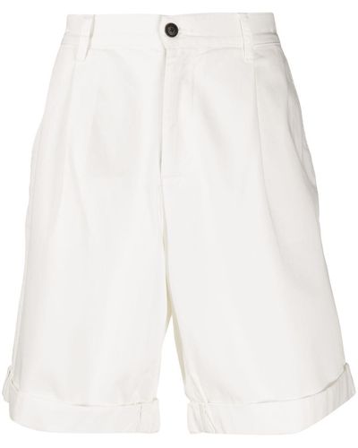 Emporio Armani Darted Flared Shorts - White