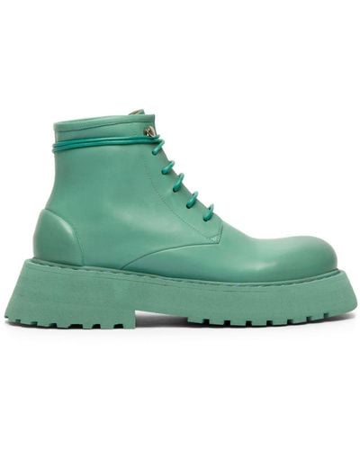 Marsèll Micarro Leather Ankle Boots - Green