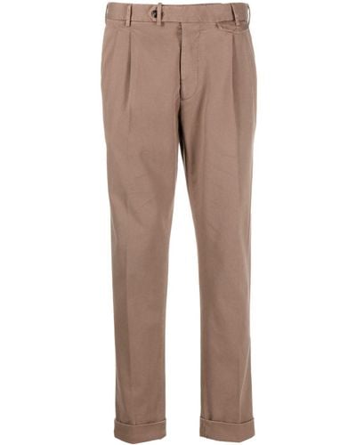 Dell'Oglio Cotton-blend Tapered Pants - Natural
