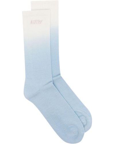 Autry Sokken Met Geborduurd Logo En Ombré - Blauw