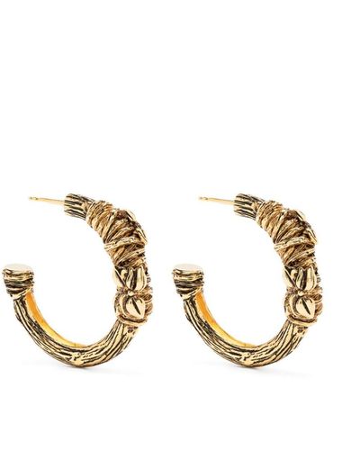 Aurelie Bidermann Floresta Hoop Earrings - Metallic