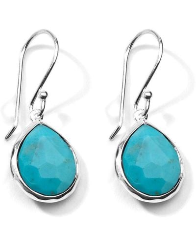 Ippolita Mini Rock Candy Teardrop Turquoise Earrings - Blue