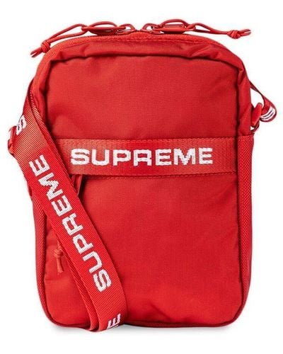 Supreme Logo Strap Shoulder Bag - Red