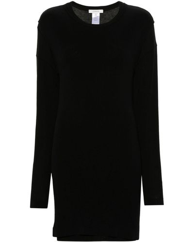 Lemaire Layered cotton mini dress - Negro