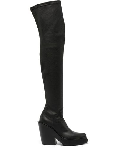 Vic Matié Pointed-toe 115mm Leather Boots - Black