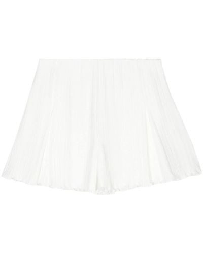 Lanvin Pleated High-waisted Shorts - White