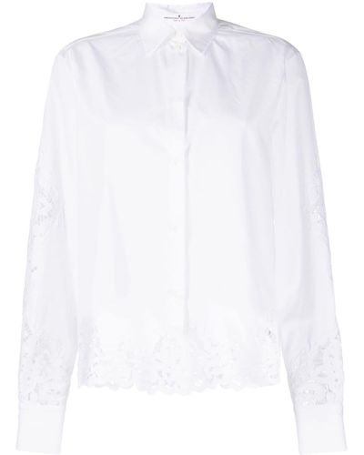Ermanno Scervino Lace-embroidery Cotton Shirt - White