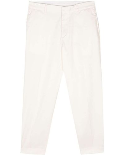 Emporio Armani Pressed-crease Trousers - White