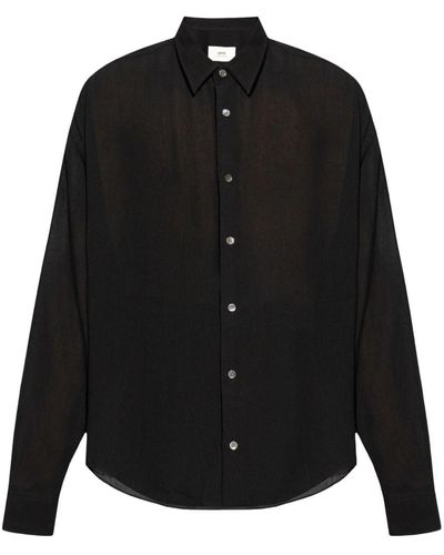 Ami Paris Ami De Coeur Button-up Shirt - Black