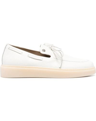 Roberto Cavalli Tied Leather Loafers - Natural