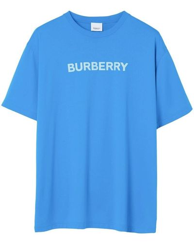 Burberry Logo Druckt -Shirt - Azul