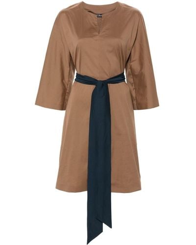 Max Mara Leila Jurk Met Ceintuur - Bruin