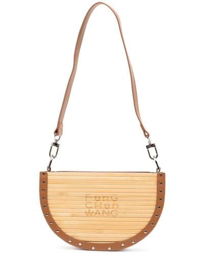 Feng Chen Wang Bamboo Faux-leather Shoulder Bag - Brown