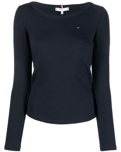 Tommy Hilfiger Ribbed Long-sleeve T-shirt - Blue